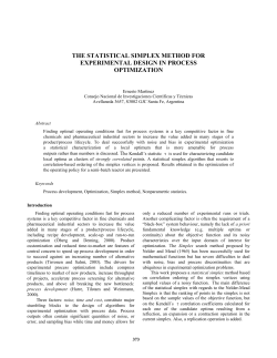 The Statistical Simplex Method for Experimental Design in