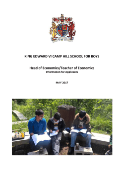 GENERAL INFO Economics - King Edward VI Camp Hill School for