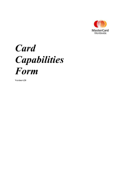 Card Capabilities Form