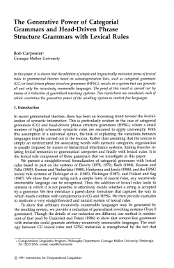 The Generative Power of Categorial Grammars and Head