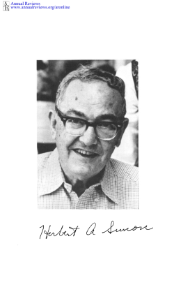 Simon (1990) Invariants of human behavior