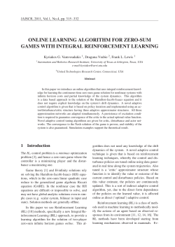 online learning algorithm for zero