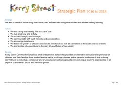 Kerry Street School Strategic Plan 2016-2018