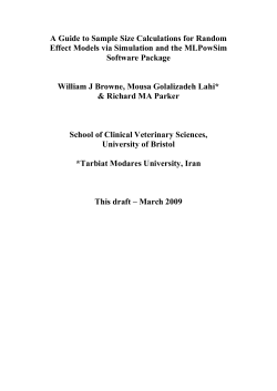 A guide to Sample Size Calculations for random effect models via