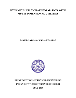 dynamic supply chain formation with multi