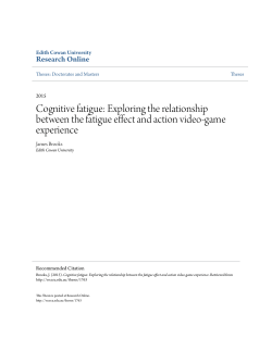 Cognitive fatigue: Exploring the relationship