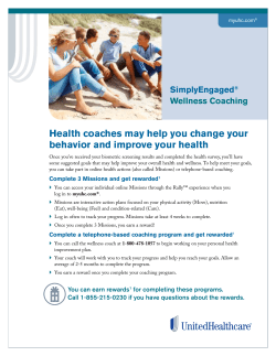 Health coaches may help you change your behavior and