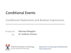 Conditional Statements