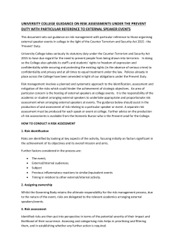 university college guidance on risk assessments under the prevent