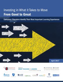 Investing in What it Takes to Move From Good to Great