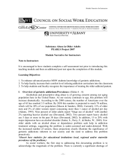 Substance Abuse Practice - PowerPoint Narrative