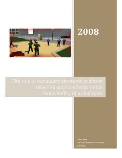 The role of secondary emotions in action selection and its effects on