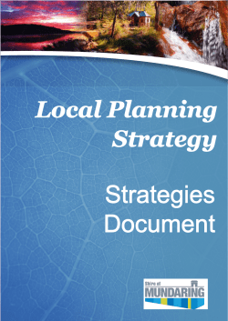 Strategies Document - Shire of Mundaring