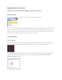 Beginning Tutorial From Scirra.com