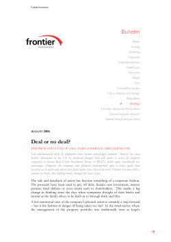 Enter title here - Frontier Economics