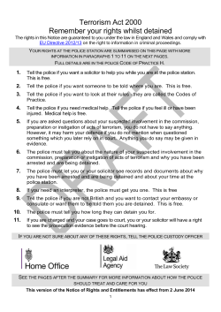 Code H notice of rights and entitlements