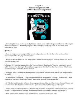 English 2 Summer Assignment 2013 Oakland Technical High School