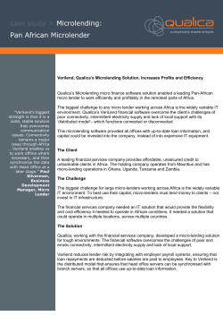 case study > Microlending: Pan African Microlender