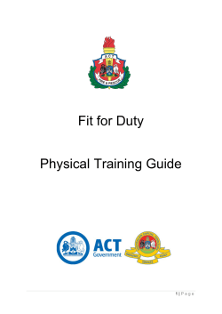 Fit for Duty training program