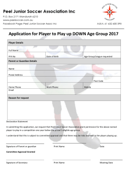 Application for Player to Play up DOWN Age Group 2017