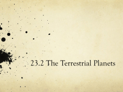 23.2 The Terrestrial Planets