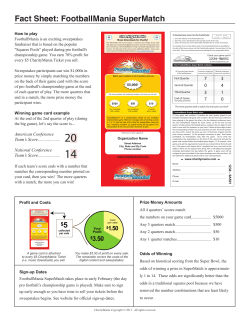 Fact Sheet - CharityMania