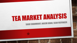 Tea Market Analysis - Drew University Moodle
