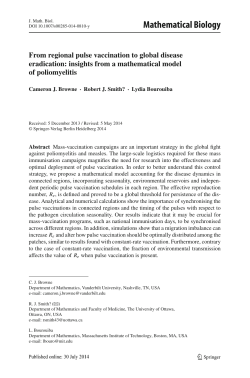 Mathematical Biology - Bourouiba Group