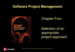 Selection of project approaches