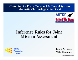 Inference Rules for Joint Mission Assessment