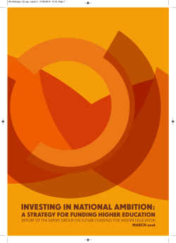 Investing in National Ambition A Strategy for Funding Higher