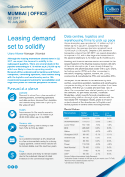 Leasing demand set to solidify