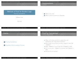 Methods of Proof for Boolean Logic