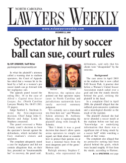Spectator hit by soccer ball can sue, court rules