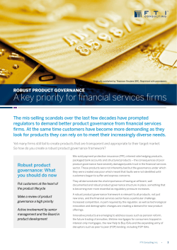 A key priority for financial services firms