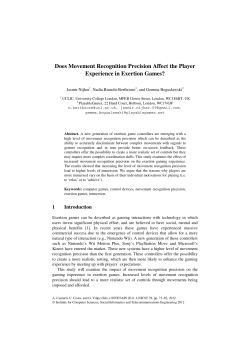 Does Movement Recognition Precision Affect the Player Experience