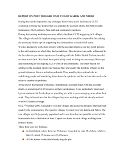 report on post trigger visit to got kabok and ndori - Community