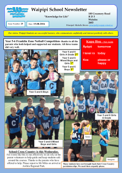 Newsletter 25: Monday 15th August