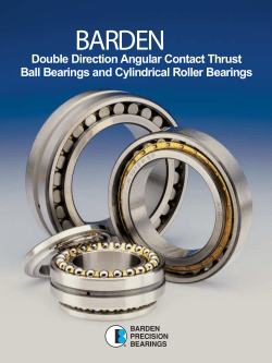BARDEN Double Direction Angular Contact - Tri