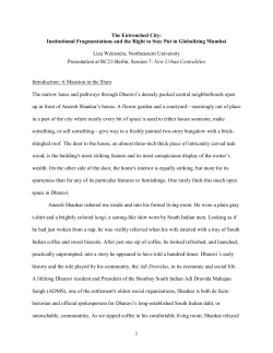 Institutional Fragmentations and the Right to Stay Put