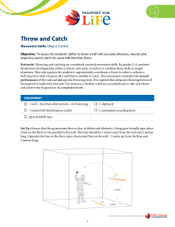 Assess instruction 7 - throw and catch (grades 3 to