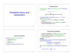 Probability theory and assessment