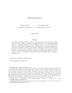 Optimal Delegation - the School of Economics and Finance