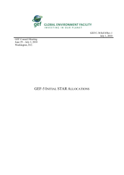 GEF-5 INITIAL STAR ALLOCATIONS