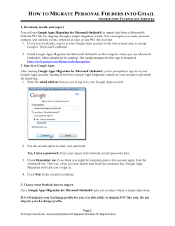 how to migrate personal folders into gmail