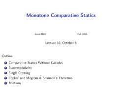 Monotone Comparative Statics