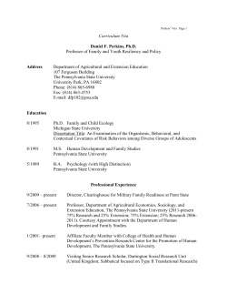 Perkins, D. F. - Department of Agricultural Economics, Sociology