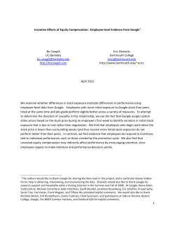 Incentive Effects of Equity Compensation