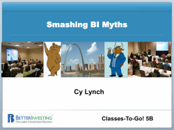 BI Myth #1 - BetterInvesting