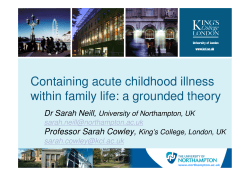 Containing acute childhood illness within family life: a grounded theory